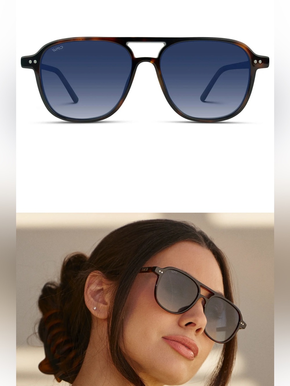 WMP Eyewear Hayden Polarized Sunglasses w/ sunglasses case